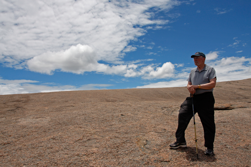 My father, 76 years old and with only one good eye, on top of the Rock. He’s trekked the world over and climbed Mt. Kilimanajaro, so despite his age and vision, this was a walk in the park.